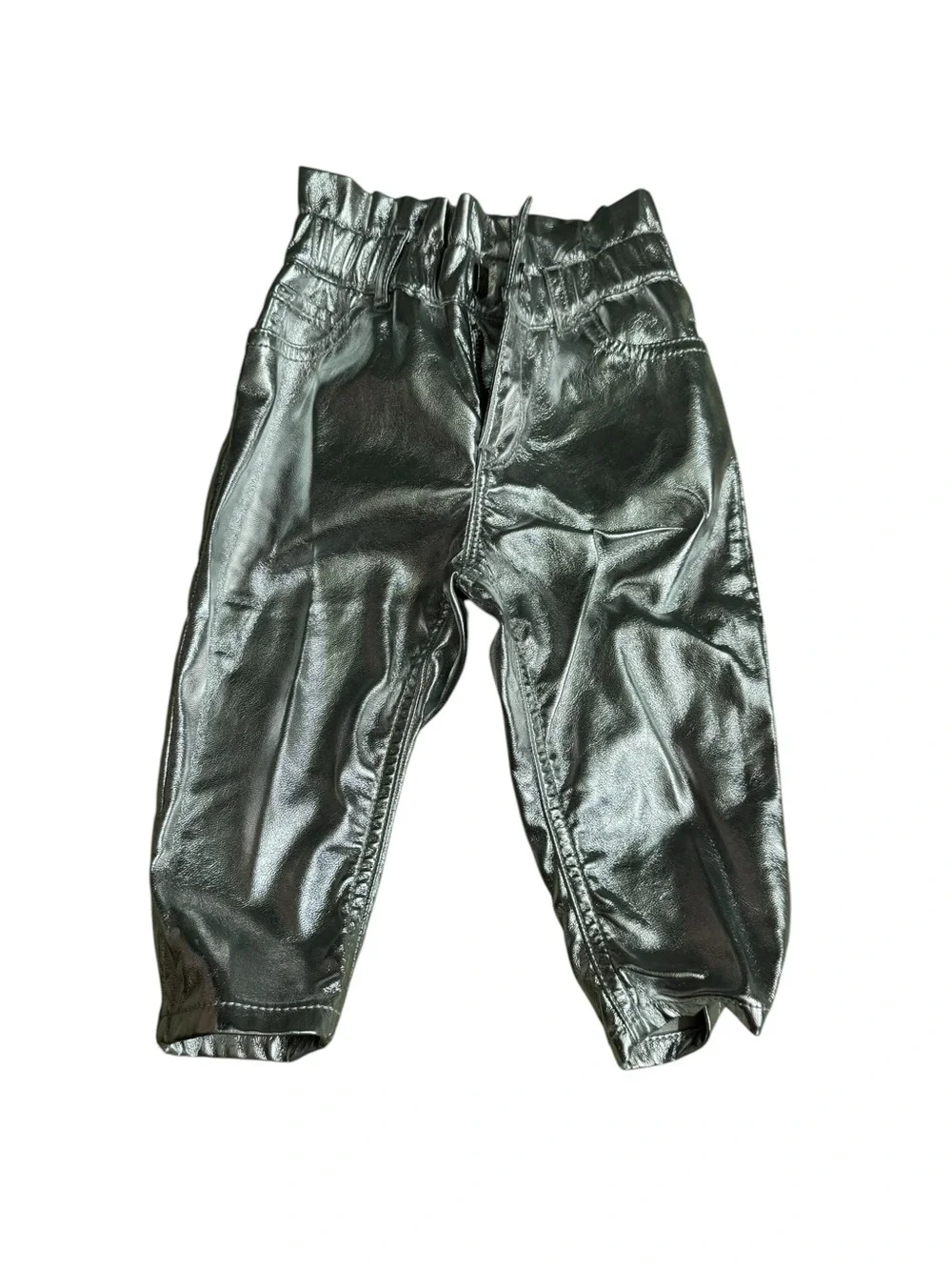 GAP Kids Shiny Silver Elastic Waist Joggers